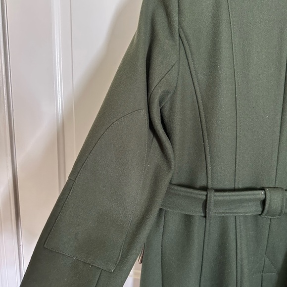 DKNY wool trench pea coat - hunter green - Picture 4 of 10
